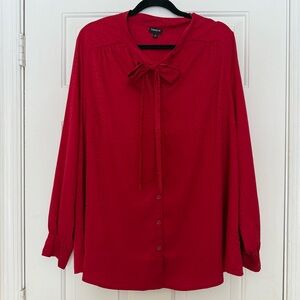 Torrid Red Blouse with Bow